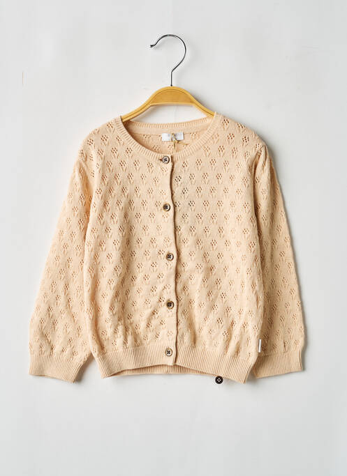 Gilet manches longues resserrée sur le bas beige NOPPIES fille