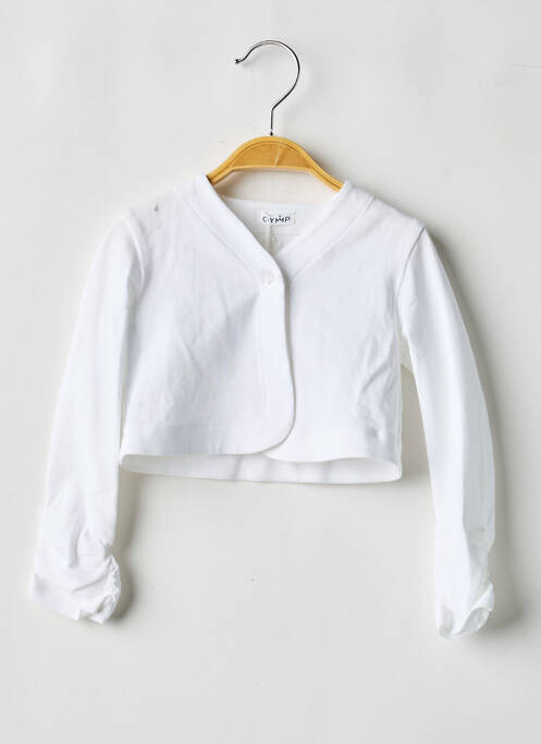 Boléro col v blanc GYMP fille