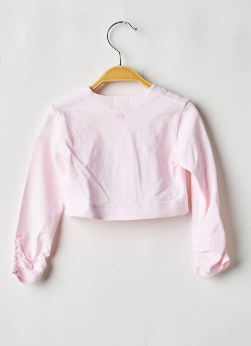Boléro col v rose GYMP fille