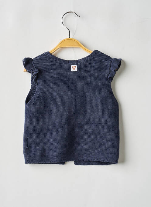 Gilet manches courtes stretch bleu NOPPIES fille