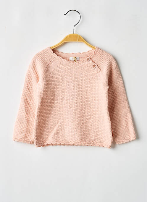Pull coupe droite manches longues rose NOPPIES fille