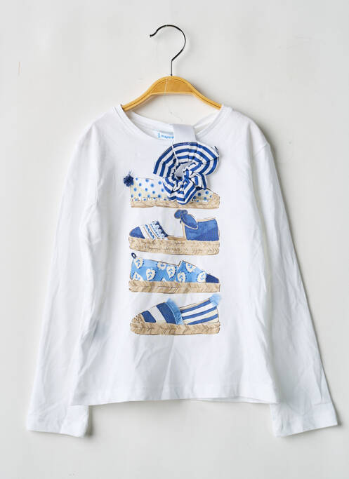 T-shirt blanc MAYORAL fille