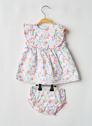 Ensemble short imprimé fleurs blanc BOBOLI fille