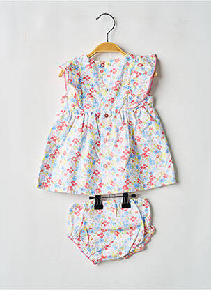 Ensemble short coupe droite blanc BOBOLI fille