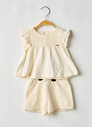 Ensemble short manches courtes beige MAYORAL fille
