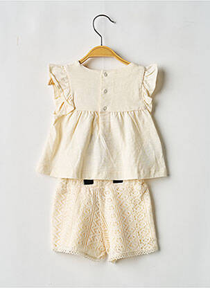 Ensemble short coupe droite beige MAYORAL fille
