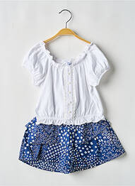 Ensemble short tissage popeline blanc MAYORAL fille