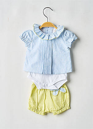 Ensemble short taille élastique bleu BOBOLI fille