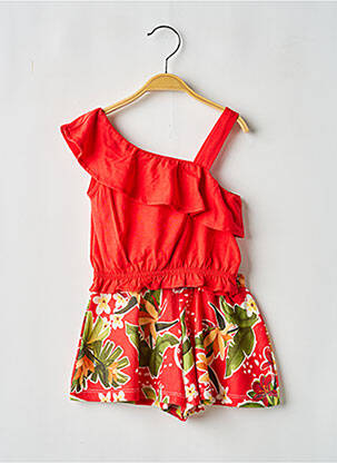 Ensemble short tissage popeline rouge MAYORAL fille