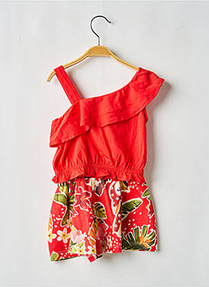 Ensemble short tissage popeline rouge MAYORAL fille