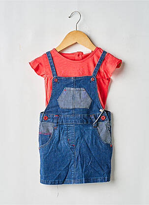 Ensemble robe manches courtes bleu BOBOLI fille