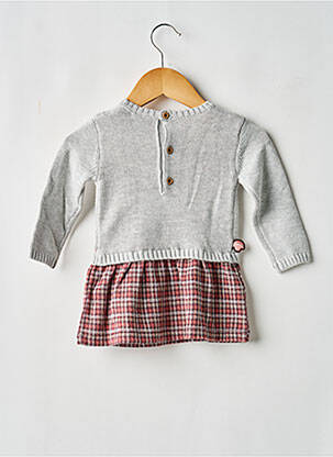 Robe courte manches longues manches longues gris BOBOLI fille
