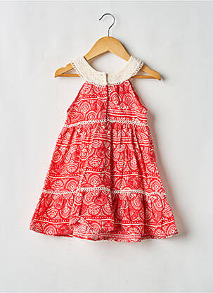 Robe mi-longue sans manche sans manche rouge MAYORAL fille