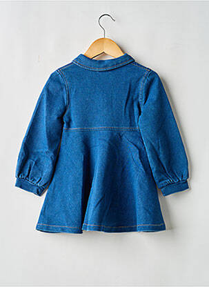 Robe mi-longue manches longues bleu MAYORAL fille
