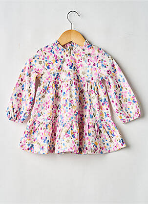 Robe courte manches longues manches longues rose MAYORAL fille