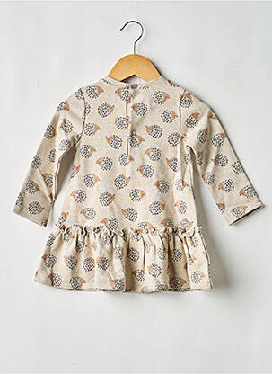 Robe courte manches longues manches longues marron MAYORAL fille