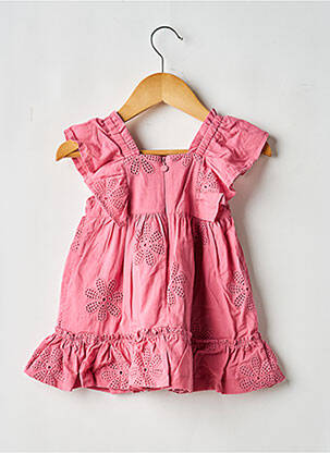 Robe courte col carré manches courtes rose MAYORAL fille