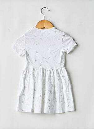 Robe courte imprimé fantaisie manches courtes blanc GYMP fille