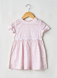 Robe courte tissage popeline manches courtes rose GYMP fille