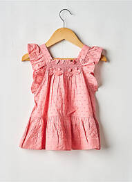Robe courte col carré sans manche rose MAYORAL fille