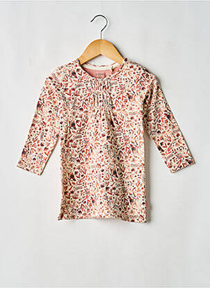 Robe courte manches longues manches longues beige NOPPIES fille