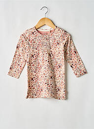 Robe courte imprimé fantaisie manches longues beige NOPPIES fille