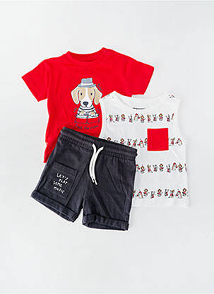 Ensemble short coupe droite rouge MAYORAL garcon