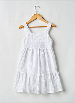 Robe mi-longue blanc MAYORAL fille