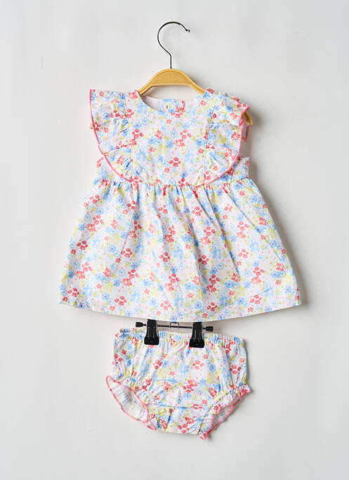 Ensemble short imprimé fleurs blanc BOBOLI fille