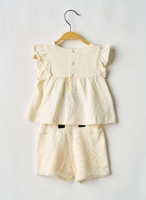 Ensemble short manches courtes beige MAYORAL fille