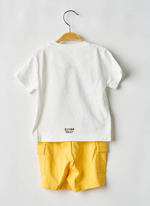 Ensemble short sérigraphie floquée blanc MAYORAL garcon