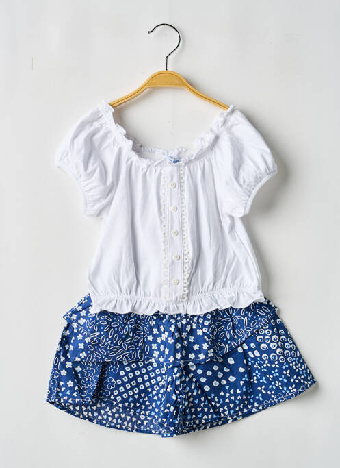 Ensemble short imprimé fantaisie blanc MAYORAL fille