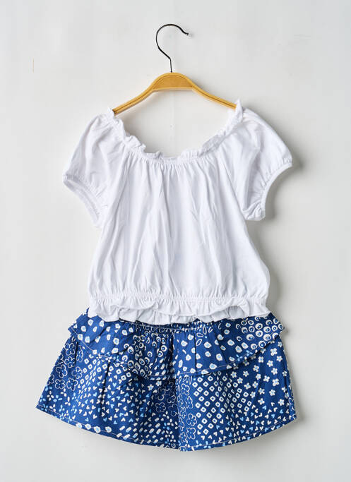Ensemble short imprimé fantaisie blanc MAYORAL fille