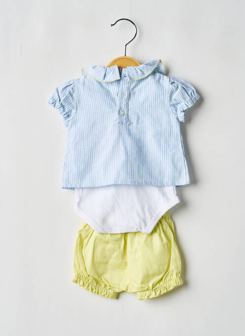 Ensemble short taille élastique bleu BOBOLI fille