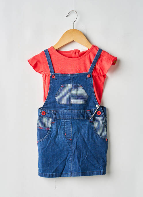 Ensemble robe manches courtes bleu BOBOLI fille