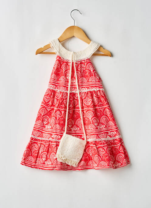 Robe mi-longue sans manche sans manche rouge MAYORAL fille