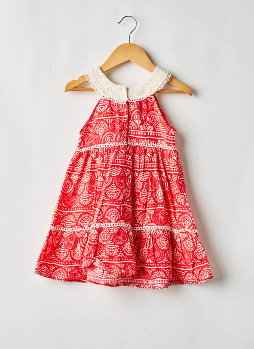 Robe mi-longue sans manche sans manche rouge MAYORAL fille
