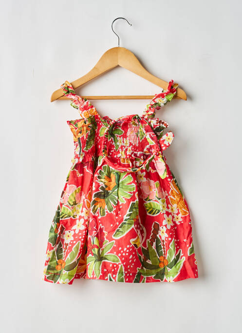 Robe courte imprimé fantaisie sans manche rouge MAYORAL fille