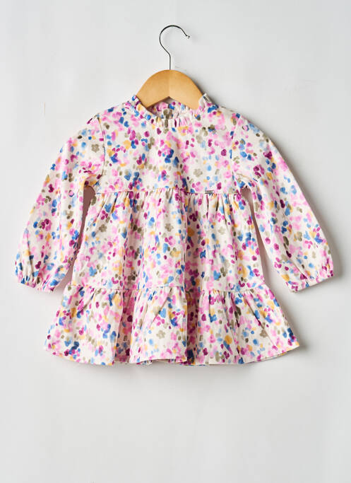 Robe courte imprimé fantaisie manches longues rose MAYORAL fille