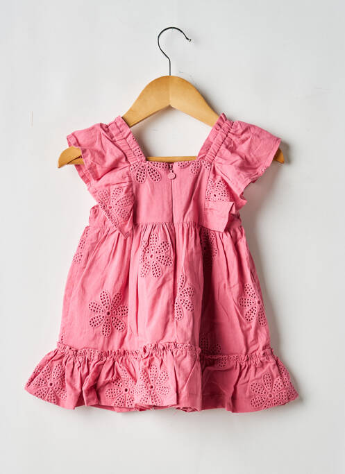 Robe courte col carré manches courtes rose MAYORAL fille