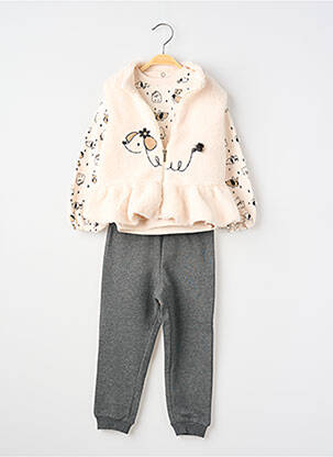 Ensemble pantalon broderie gris MAYORAL fille