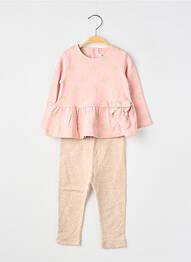 Ensemble pantalon type de haut t-shirt rose MAYORAL fille