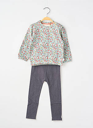 Ensemble pantalon type de haut t-shirt bleu NOPPIES fille