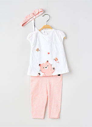 Ensemble pantalon type de haut t-shirt rose MAYORAL fille