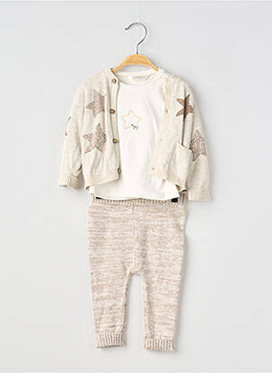 Ensemble pantalon taille élastique beige MAYORAL garçon