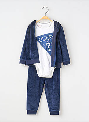 Ensemble de sport col rond bleu GUESS garcon