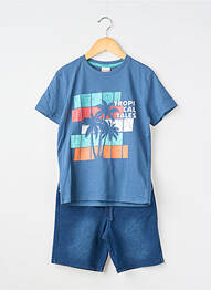 Ensemble short sérigraphie bleu BOBOLI garcon
