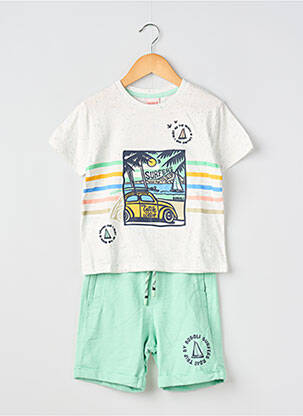 Ensemble short poches vert BOBOLI garçon