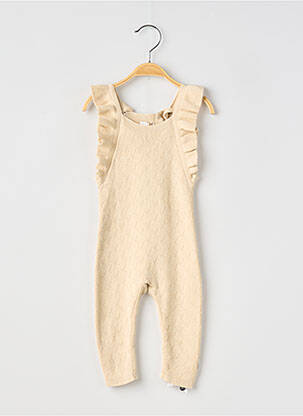 Combi-pantalon col rond manches courtes beige NOPPIES fille