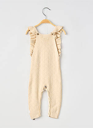 Combi-pantalon col rond manches courtes beige NOPPIES fille